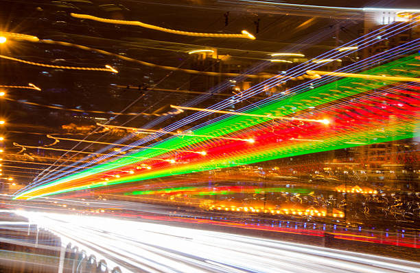 istock Big city road car lights at night. 477438623