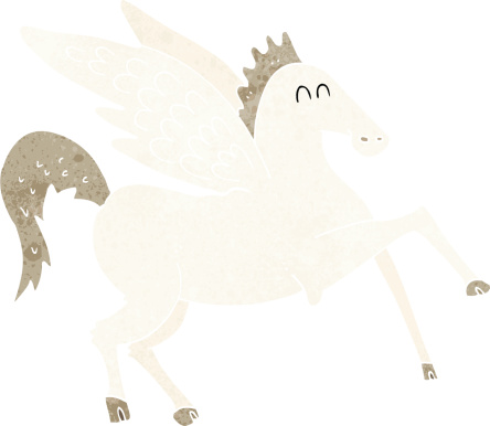 Pygas Cartoon Cartoon Pegasus Stock Illustration - Download Image Now - Animal ...
