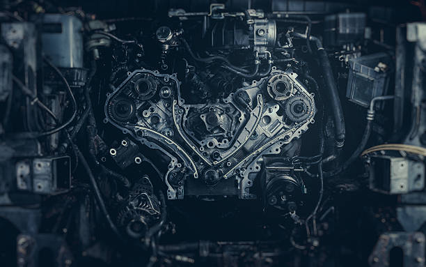 auto motore v8 - engine foto e immagini stock