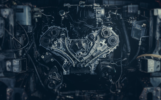 V8 Car Engine Stock Photo - Download Image Now - Engine, Car, Vehicle Part  - iStock
