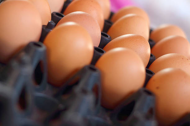 istock Eggs on a tray on the market 477441988