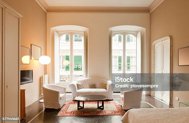 Hotel Room Stock Photo - Download Image Now - Apartment, Architecture, Armchair