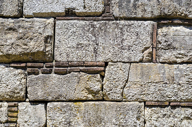 Stone wall stock photo