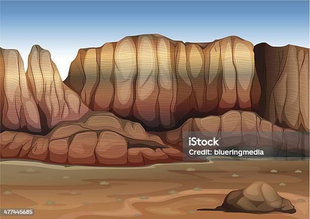 Пустыня — стоковая векторная графика и другие изображения на тему Barchan Дюна - Barchan Дюна, Без людей, Булыжник