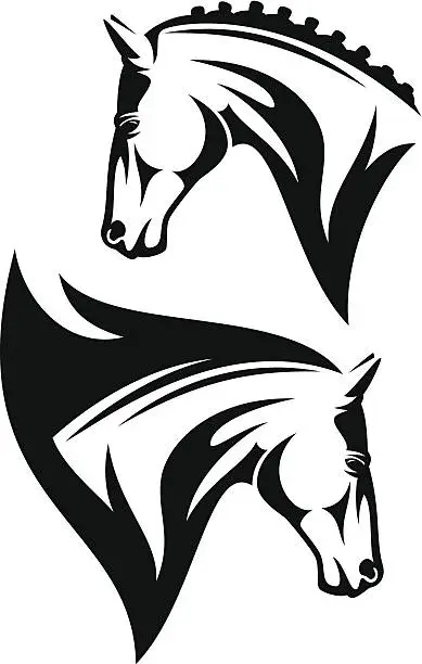 Vector illustration of horse head