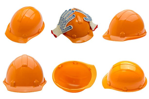 istock Set of 6 different views of helmets 477449686