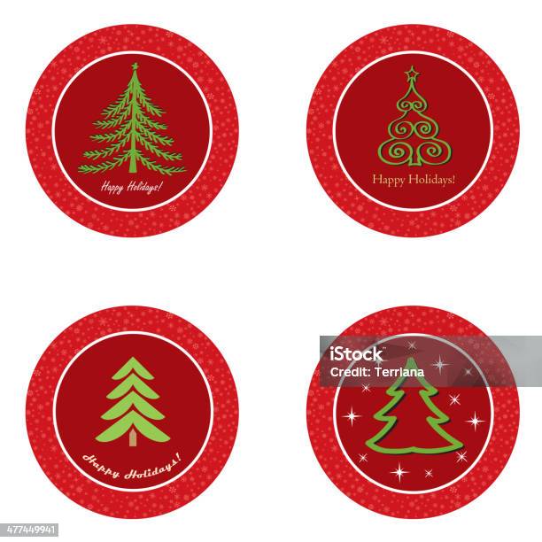 Boże Narodzenie Drzewo Zestaw Ikon Fir Wektor Kolekcja - Stockowe grafiki wektorowe i więcej obrazów Boże Narodzenie