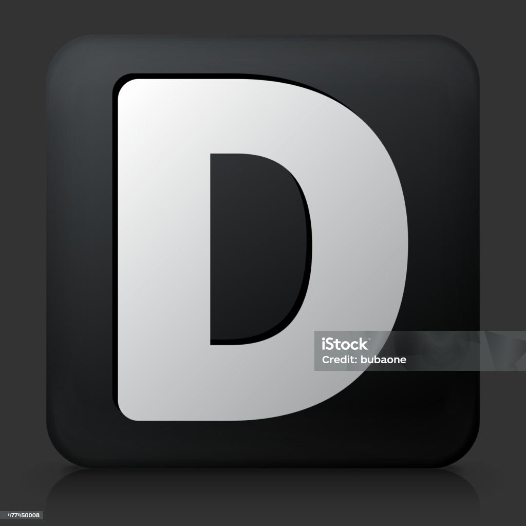 Image Lettr D Button Black Square Button With Letter D Stock Illustration - Download Image ...