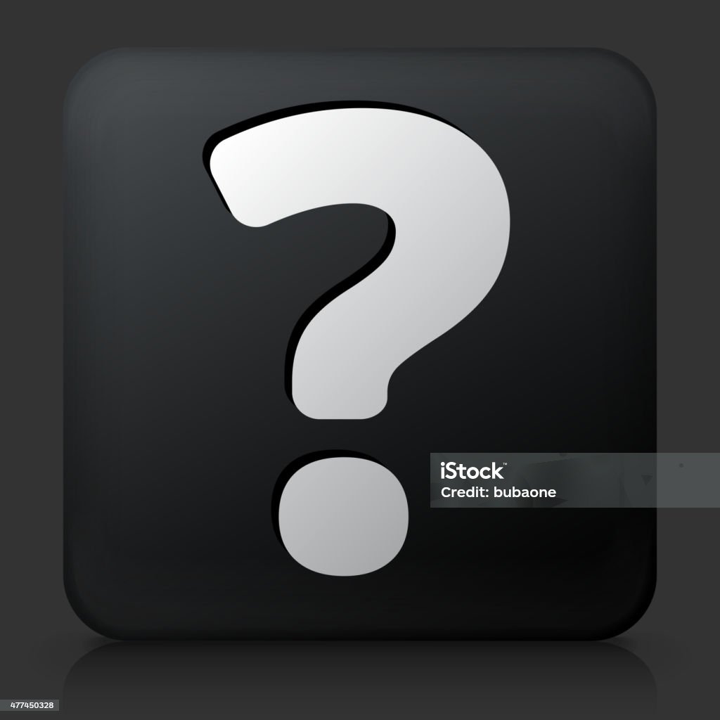 Question Mark Square Button Black Square Button With Question Mark Stock Illustration - Download ...