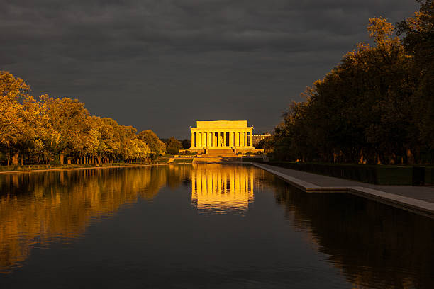 istock Lincoln Memorial and the reflecting pool at sunrise. 477450654