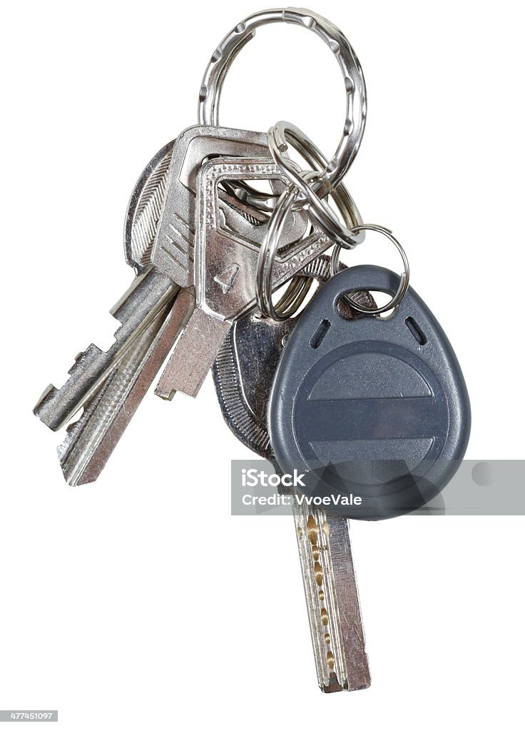 Bunch Of Keys On Ring And Magnetic Key Stock Photo - Download Image Now - Key  Ring, Magnet, Cut Out - iStock