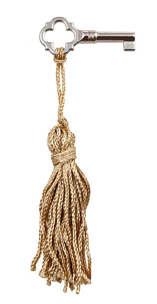 istock small skeleton key with knot textile trinket 477451151