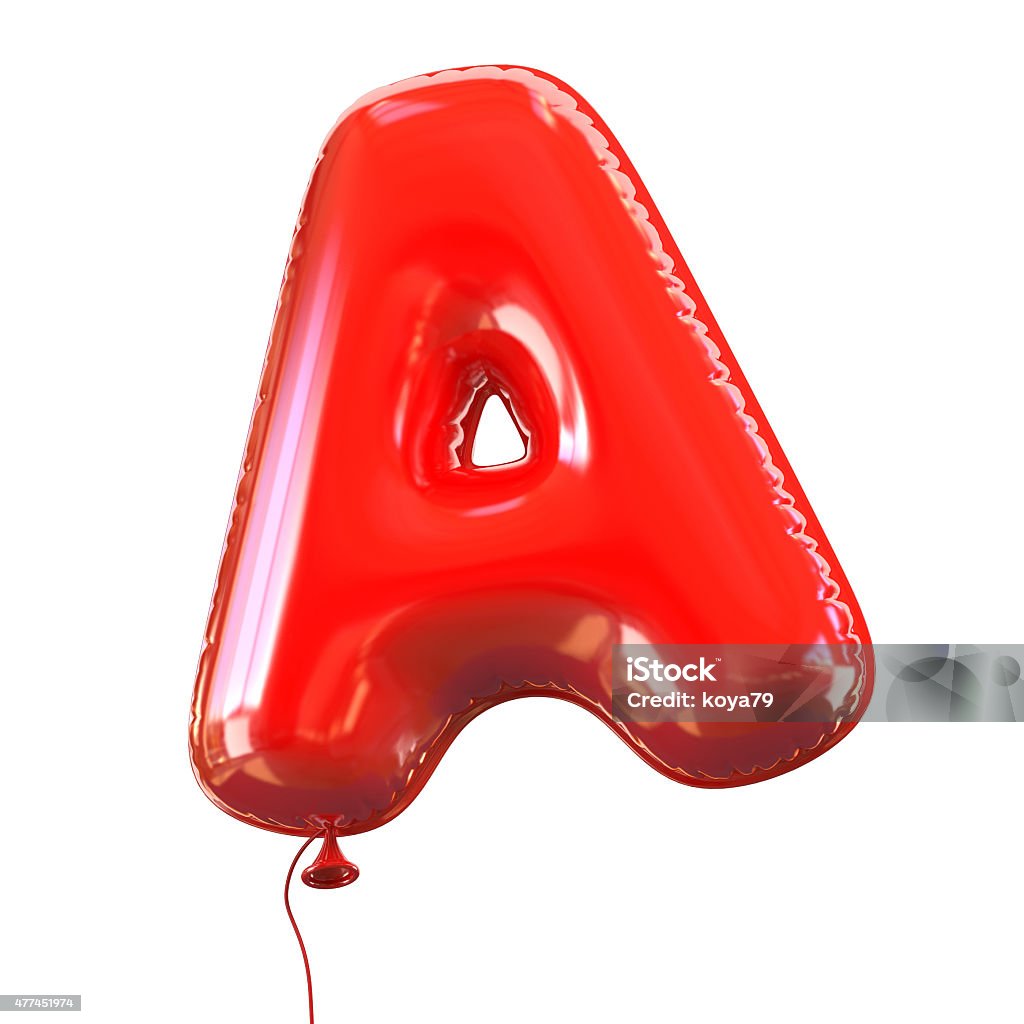 Letter A balloon font Letter A Stock Photo