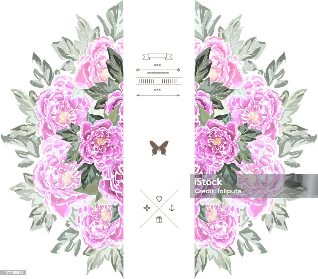 Beautiful  bouquet in vector. Hand drawn vector illustration. http://www.pixic.ru/i/i0F0X2p8p1t8n9B5.jpg Anniversary stock vector