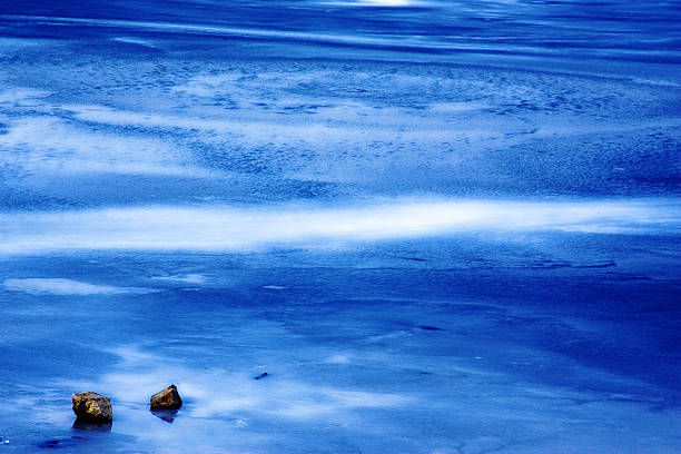 Blue and white sea stock photo