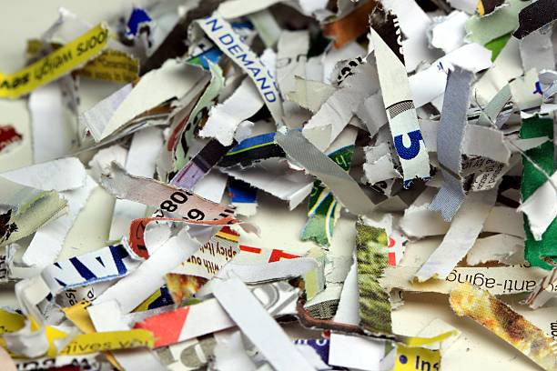 istock Shredded paper closeup - Business Security and Recycling Concept 477455875