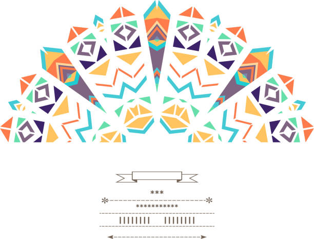 Geometric decor vector art illustration