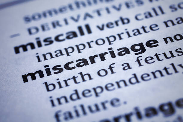 Miscarriage: Dictionary Close-up Miscarriage: Dictionary Close-up. Miscarriage, also known as spontaneous abortion and pregnancy loss, is the natural death of an embryo or fetus before it is able to survive independently. Selective focus and Canon EOS 5D Mark II with MP-E 65mm macro lens. miscarriage stock pictures, royalty-free photos & images