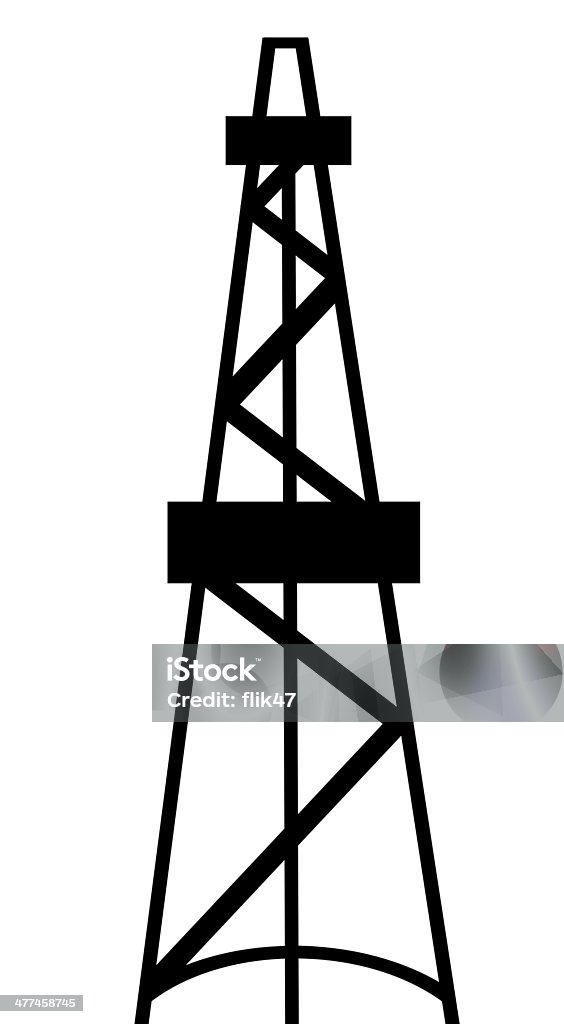 Ölquelle silhouette - Lizenzfrei Abstrakt Stock-Illustration