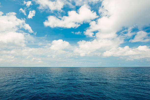 istock Beautiful sky and ocean. Sea summer shot white cloud 477459506