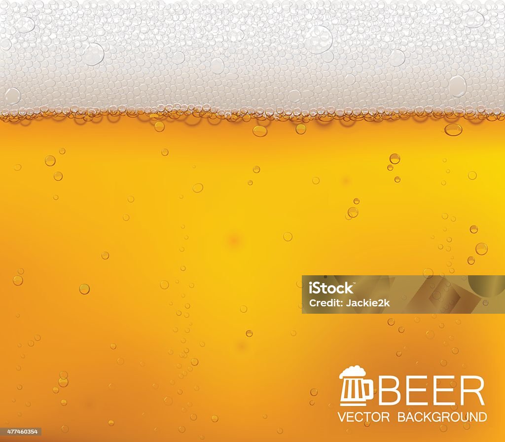 Beer bubbles close-up. Vector background. Beer in the high magnification (close-up). EPS10. Beer - Alcohol stock vector