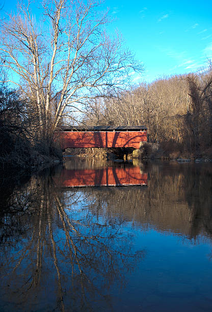 istock Fox Catcher Covered Bridge in New England 477460383