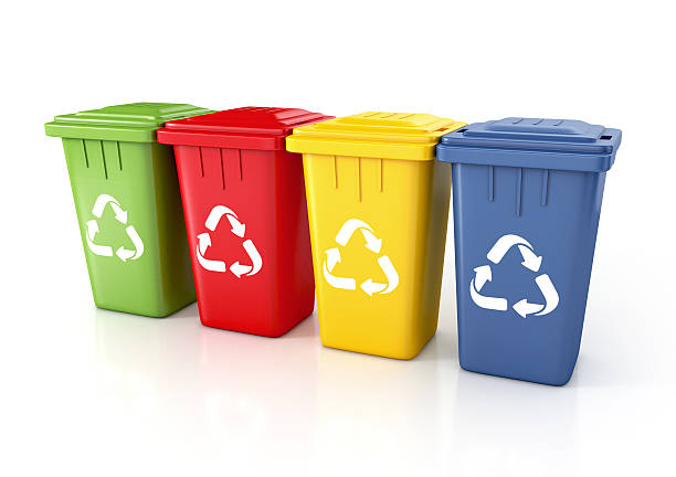 istock Recycle bins with recycle sign 477463860
