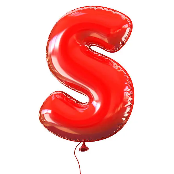 Letter S balloon font