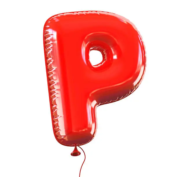 Letter P balloon font