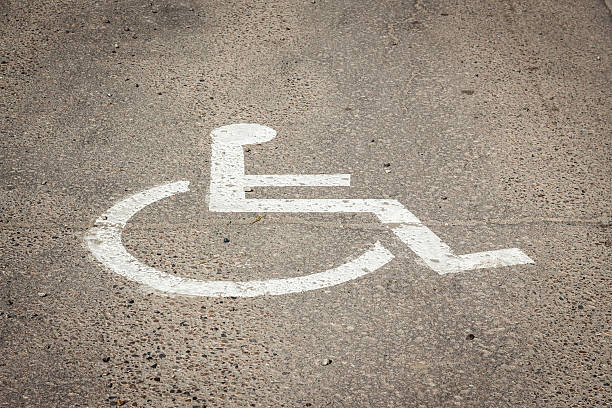 istock painted wheelchair sign on pavement 477464608