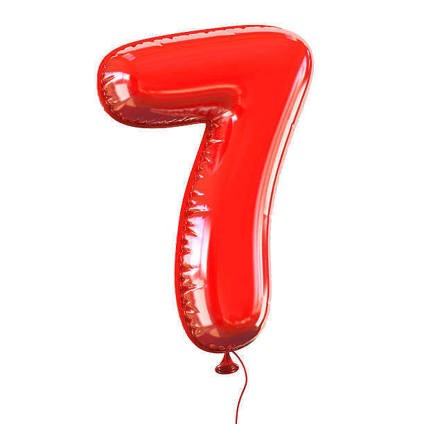 istock Number seven - 7 balloon font 477465238