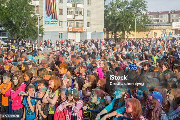 The Festival Colors Holi On Independence Day Russia Stock Photo - Download Image Now