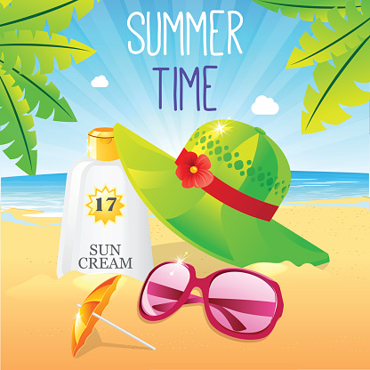 Summer background vector illustration 