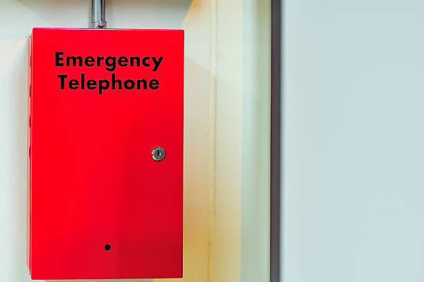istock Box of telephone emergency call security 477469326