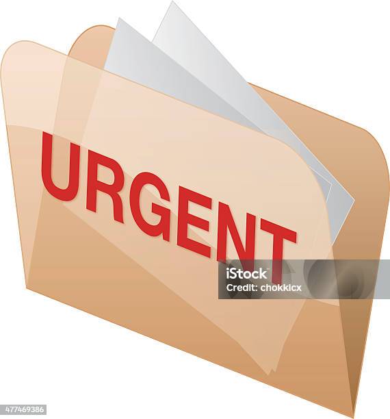 Urgent Folder Stock Illustration - Download Image Now - 2015, Design Element, File Folder