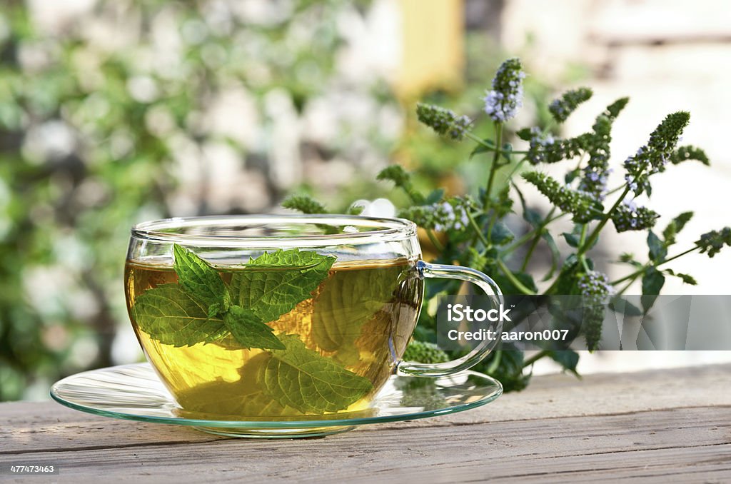 tea with peppermint photographed by RAW Cup Stock Photo