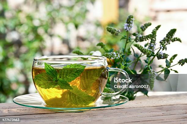 Tea With Peppermint Stock Photo - Download Image Now - Cup, Drink, Drinking Glass