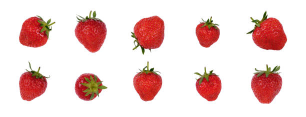 istock Set of fresh , natural red strawberries 477474554