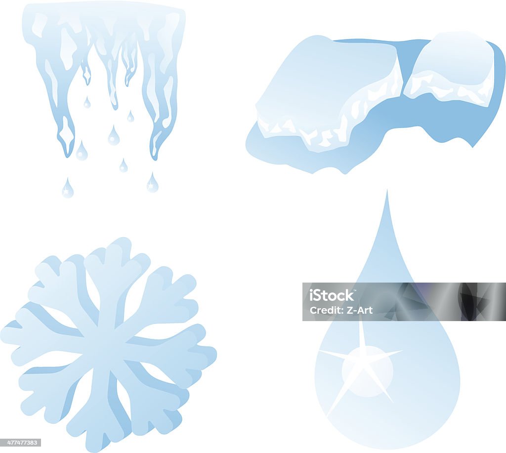 Topniejącego śniegu i lodu - Grafika wektorowa royalty-free (Chłodny)