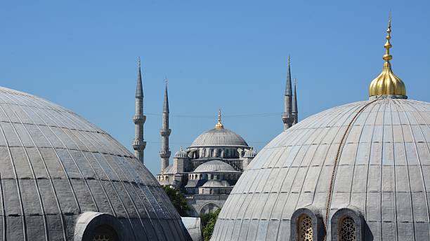 istock Hagia Sophia, Istanbul, with Blue Mosque domes in foreground 477479002