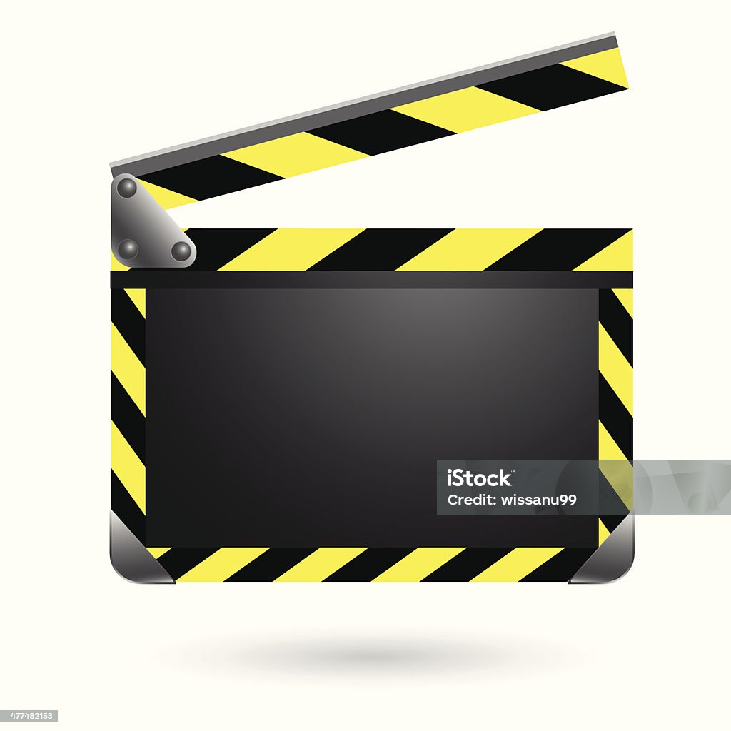 Film clapper tableau noir et jaune. illustration vectorielle - clipart vectoriel de Activité libre de droits