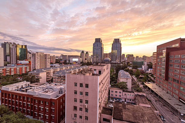 istock modern skyscrapers mixed with historic buildings in China 477482961