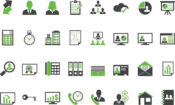 Vector illustration of Business and management icons