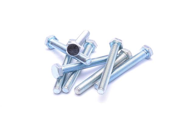 istock Steel bolts isolated on white background 477493024