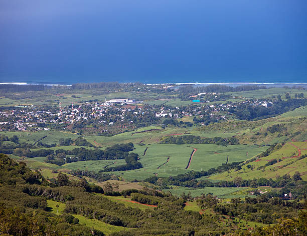 istock Mauritius. View  Indian Ocean and  city at the bottom 477493676