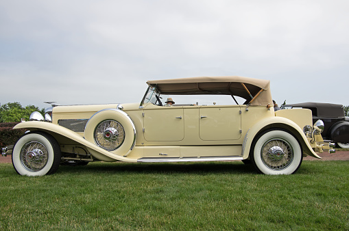 Hershey, PA, USA-June 14, 2015:  1931 Duesenberg Model J Tourster on display at The Elegance at Hershey.  This design became a favorite for Duesenberg and was owned several movie stars.