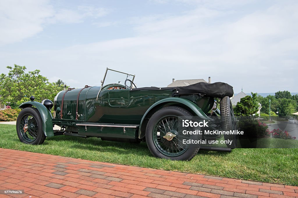 Bentley Automobile Hershey, PA, USA-June 14, 2015:  1923 Bentley 3 Liter Speed Sports Touring on display at The Elegance at Hershey.  Bentley produced 300 cars annually using independent coachbuilders. Bentley Stock Photo