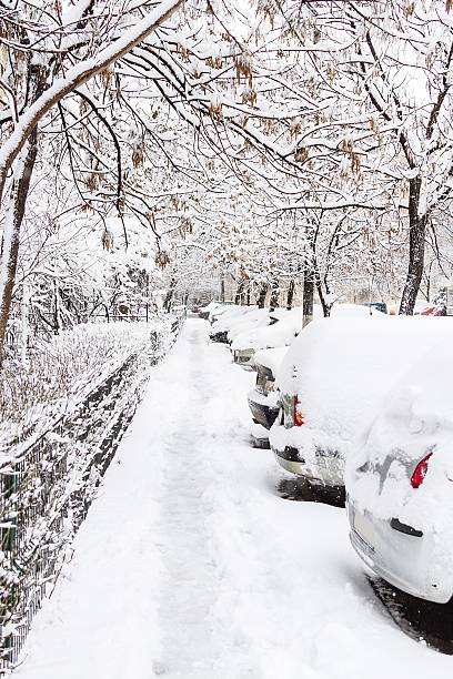 istock Street covered with snow after a storm 477497144