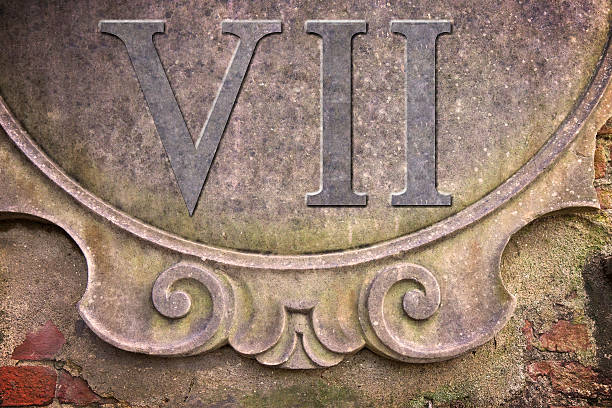 Roman number written on stucco wall