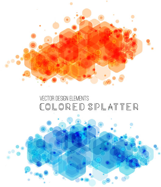 wektor abstrakcyjne tło z kolorowy splash - transparent sparse splashing water stock illustrations